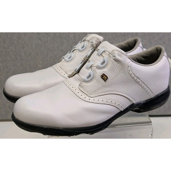 FootJoy Women's DryJoys Boa Golf Shoes Size 11 M White Rubber Cleats 99017 - Picture 1 of 13